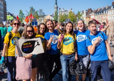 Ramassage de déchets et manifestation Lille