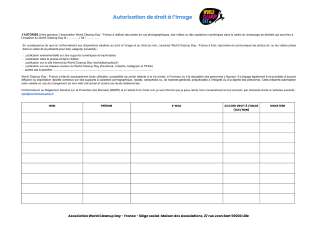 Fiche de droit à l'image